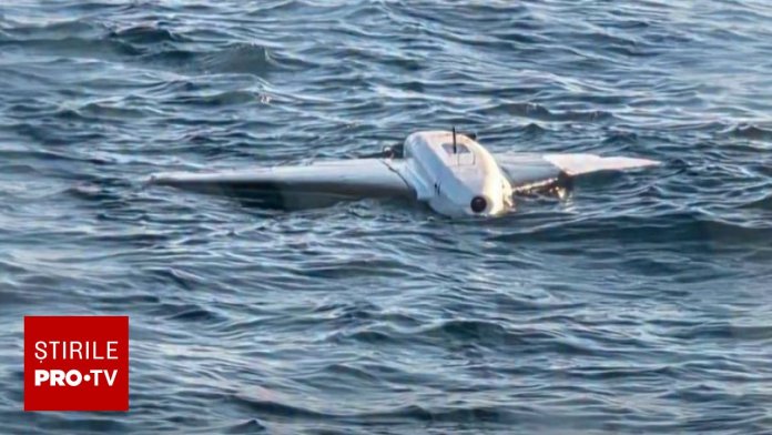 Două drone UAV neutralizate de Armata Română în zona Neptun Deep, descoperite plutind în Marea Neagră.